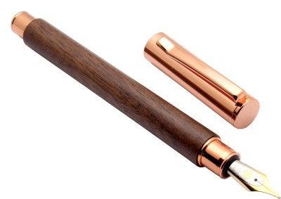 Ledos Yiren 885 Walnut Wood 22KGP Dualtone Nib Fountain Pen(converter system)