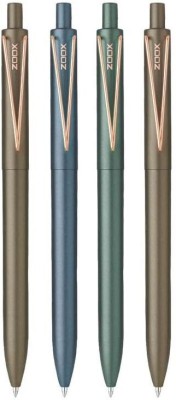 FLAIR Zoox X7 Retractable Gel Pen(Pack of 4, Ink Color - Blue)