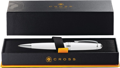CROSS Cross Bailey Light Polished White Resin Ballpoint Pen Ball Pen(Ink Color - Black)