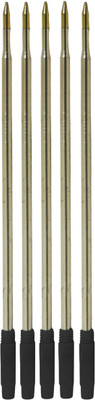 auteur Slim 0.6mm Smooth Writing Fine Point Ball Pen Screw Refill(Pack of 5, Ink Color - Black)