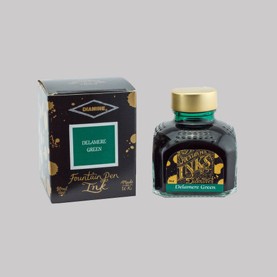 DIAMINE DELAMERE GREEN 80 ML Ink Bottle(Ink Color - Green)