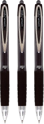uni-ball Signo UMN-207 0.7 mm Retractable Gel Pen | Waterproof & Smooth Flow Ink Gel Pen(Pack of 3, Black)