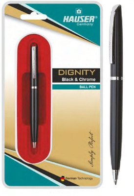 HAUSER Dignity Black Chrome Ball Pen(Ink Color - Blue)