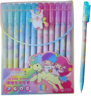FUNABLO Unicorn Theme Gel Pens Gel Pen(Pack of 12, Ink Color - Multicolor)