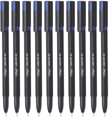 FLAIR Carbonix Gel Pen Box Pack | 0.5 mm Tip Size | Smooth Writing Gel Pen(Pack of 20, Blue)