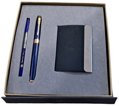 PARKER Aster Matte Blue GT Rollerball Pen with Visiting Card Holder Roller Ball Pen(Ink Color - Blue)