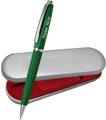 UJJi Lining Pattern Design Green Colour with Chrome Plated Clip Ball Pen(Ink Color - Blue )