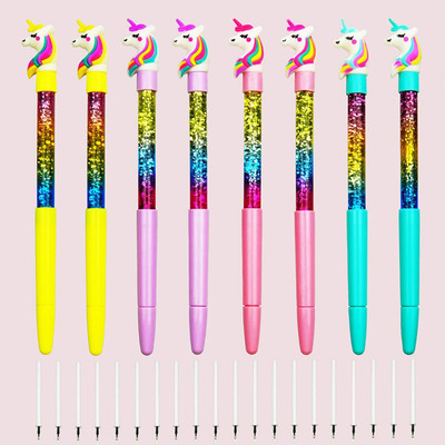 SV Traders Unicorn Ball Pen(Pack of 6, Ink Color - Blue)