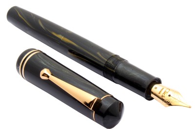 Ledos Click Aristocrat Gold Edition Black Marble Broad Nib Fountain Pen(Ink Color - converter system)