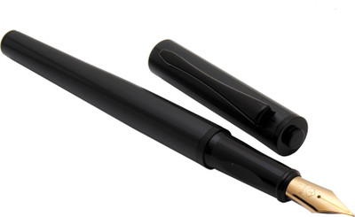 Ledos Yiren 3953 Gray Color With Black Spiral Lines Metal Body Extra Fine Nib Fountain Pen(Ink Color - Converter System)