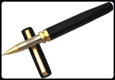 auteur 721 Black Color Matte Finish Metal Body Designer Fine Point Roller Ball Pen(Ink Color - Blue)