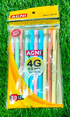 SHAW AGENCY Agni 4G ball pen a Ball Pen(Pack of 5, Ink Color - Blue)