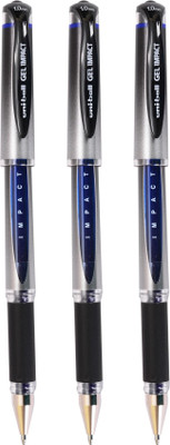 uni-ball Signo Gel Impact UM153S 1.0mm Gel Pen(Pack of 3, Ink Color - Blue)