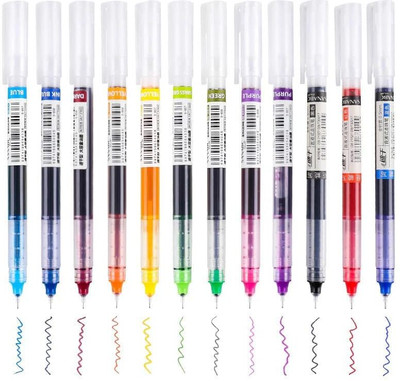 Arrolliant gel pen Gel Pen(Pack of 10, Ink Color - Multicolor)