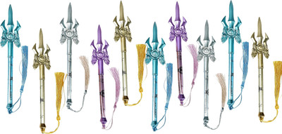 TECHNOCHITRA Super Hero Warriors Sword Set of 10 Gel Pen(Pack of 10, Ink Color - Blue)