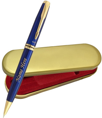 UJJi Brass Material Blue Colour with Name Print Ball Pen(Ink Color - Blue )