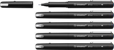 Stabilo Dr!ver Premium Fineliner Pen | 0.4mm | Sensor Technology Fineliner Pen(Pack of 5, Ink Color - Blue)
