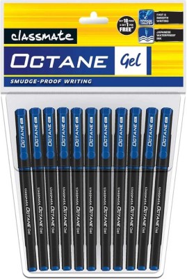 Classmate OCTANE GEL PEN Gel Pen(Pack of 10, Ink Color - Blue)