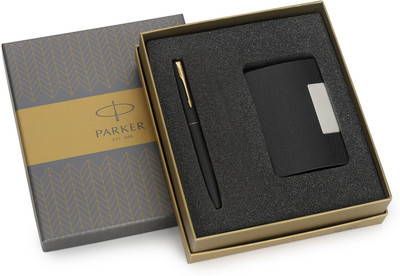 Parker Frontier GT Fountain Pen with Card Holder(Ink Color - Blue)