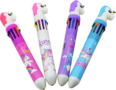 RINGHAS Unicorn Ball pen Ball Pen(Pack of 6, Ink Color - Multicolor)