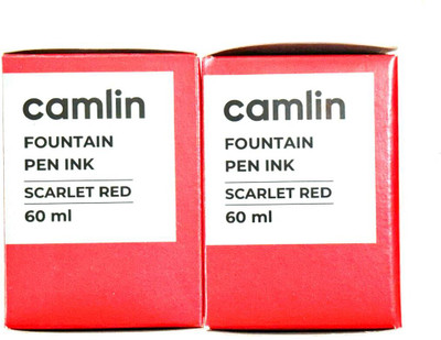 KOKUYO Camlin Kokuyo Red Fountain Pen Ink Fountain Pen(Pack of 2, Ink Color - Red)