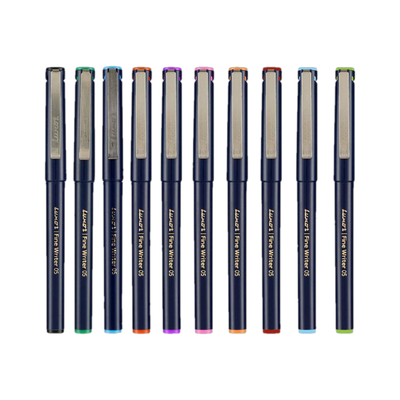 LUXOR Fine Writer 05 Fineliner Pen(Pack of 10, Ink Color - Beige)