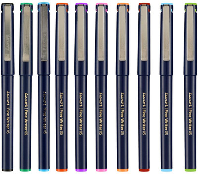 LUXOR Finewriter 05 Assorted Colors Fineliner Pen(Pack of 10, Ink Color - Beige)
