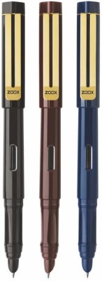 FLAIR Zoox A9 Ink-it Gold Fountain Pen(Pack of 3, Ink Color - Blue)