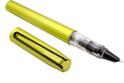 Ledos Yiren 6021 Voyager Neon Green Body Black Wired Clip Fine Nib Fountain Pen(converter system)