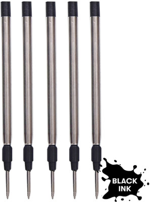 UJJi UJJi Black Ink Long Metal Jotter for All Brand Pen & also for Roller Pen Refill(Pack of 5, Ink Color - Black )