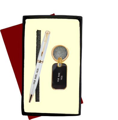 K K CROSI Name Print Combo in Metal Pen & Keychain Gift Set – Ideal for Birthdays & More Ball Pen(Pack of 2, Ink Color - Blue)