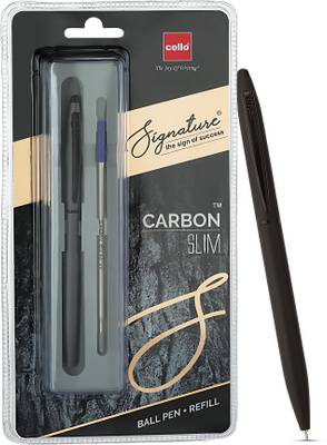 Cello Signature Carbon + Refill | Perfect Gift for Dad Ball Pen