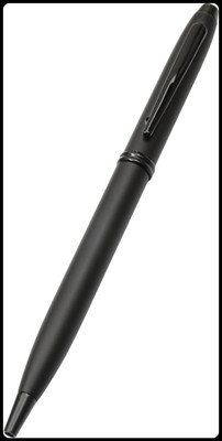 auteur Iris Matte Black Finish Premium Executive Slim Metal Body Fine Point Roller Ball Pen(Ink Color - Black)