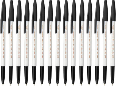 Reynolds 045 Ball Pen Pack Of 15 Black Fine Point (0.7mm) Ball Pen(Pack of 15, Ink Color - Black)