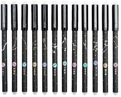 fixer Star galaxy pen for kids. 0.5mm Size Nib Gel Pen(Pack of 5, Ink Color - Blue)