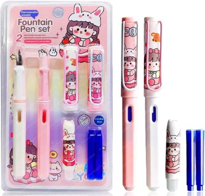 Poohan SUPER ASTRONAUT SPACE GIRL THEME ERASEABLE FOUNTAIN PEN Fountain Pen(Ink Color - Blue)