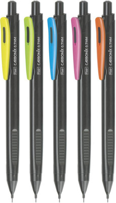 FLAIR Creative Series Carbonix Neo 0.7mm Mechanical Pencil Pouch | Lightweight Body Mechanical Pencil(Pack of 30, Ink Color - Multicolor)