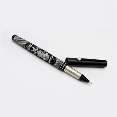 UJJi Gemini (Mithun) Designed Black Aluminum Metal Blue Ink Roller Ball Pen(Ink Color - Blue)