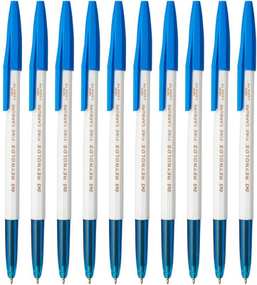 Reynolds 045 Ball Pen Fine Point (0.7mm) Ball Pen(Pack of 10, Ink Color - Blue)