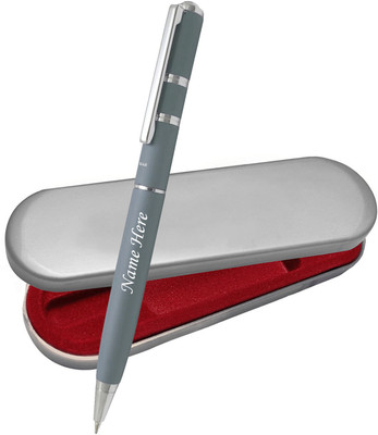 UJJi New Design Metal Pen in Grey Color Ring Cap Ball Pen(Ink Color - Blue )