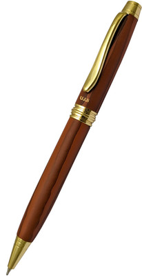 UJJi Wooden Look Design Metal Pen Brass Material Ball Pen(Ink Color - Blue )