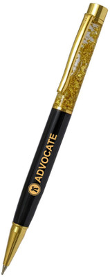 UJJi Advocate Logo Golden Liquid Filled Brass Body Ball Pen(Ink Color - Blue )