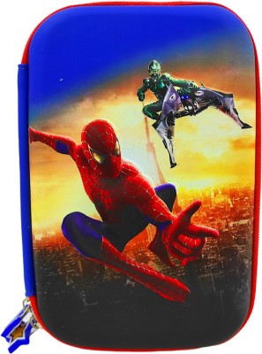 Johnnie Boy Spiderman Slinger Web Pencil Pouch Case for Girl Multipurpose Stylish Superhero Large Capacity Pen & Pencil Pouch for School Supplies for Kid - Red Spiderman Art EVA Pencil Box(Set of 1, Red)