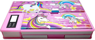 cassava 1 Unicom Art Metal Pencil Box(Set of 1, Pink)