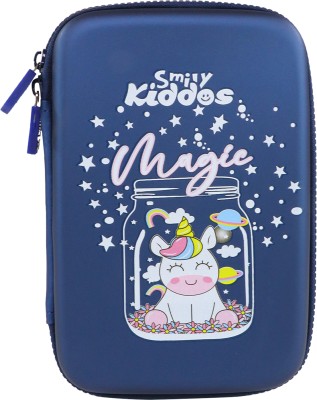 smily kiddos Single compartment Magic Unicorn Art EVA Pencil Box(Set of 1, Blue)