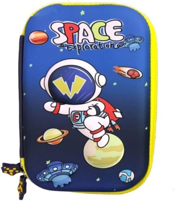 HK Toys Space 3D Jumbo Eva Pouch for Kids, Large Capacity Pencil/Pen case for Boys/Girls School Supply Organizer for Students, Stationery Box, Cosmetic Zip Pouch Bag Art EVA Pencil Box(Set of 1, Multicolor)
