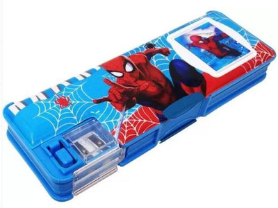 Royal krafts Calculator Spiderman Art Plastic Pencil Box(Set of 1, Blue)