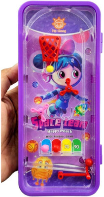 PFS Fun & Learn Series Cartoon + Game Theme Art Plastic Pencil Box(Set of 1, Purple)