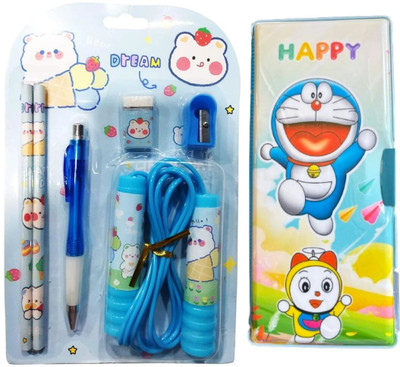 Teakwood Doraemon Doraemon Art Plastic Pencil Box(Set of 1, Blue)