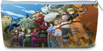 SaiEESH Naruto Design Art Artificial Leather Pencil Box(Set of 1, Multicolor)